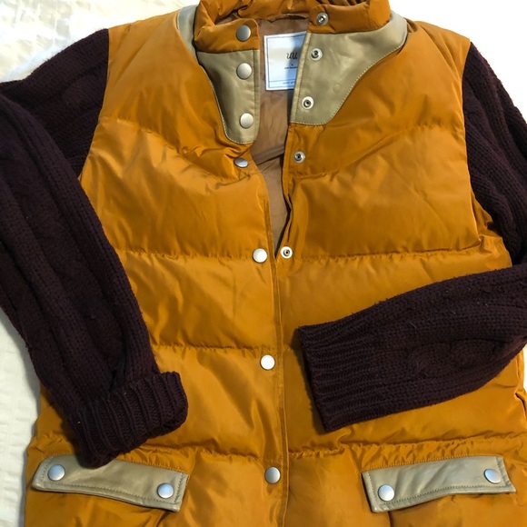 UNIQLO Down Jacket with Wool Sleeves - Picture 1 of 4